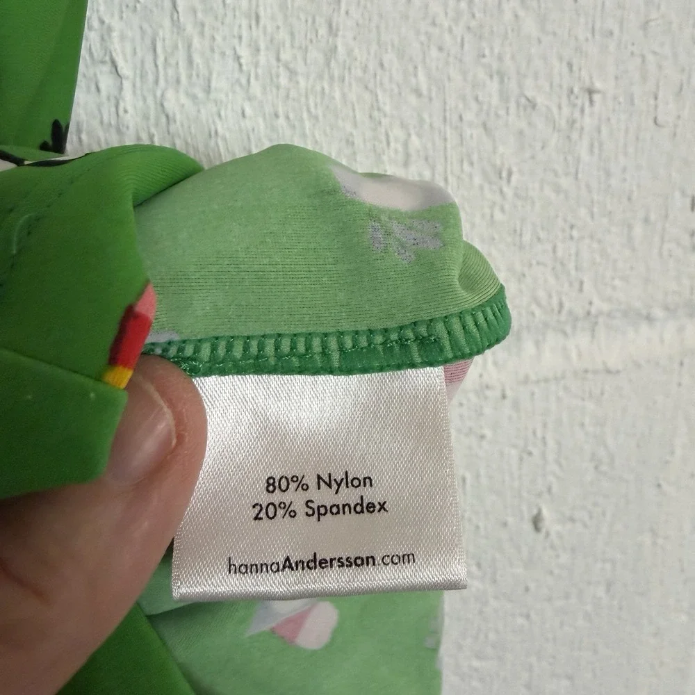 Hanna Andersson Swim Dress Green Toucan Print Summer Beach Vacation SZ 4 (100) - Picture 7 of 10